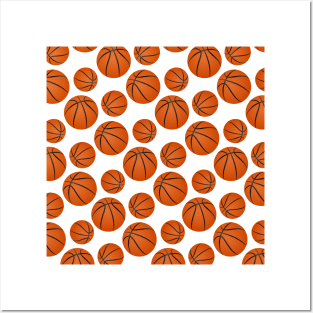 Basketball Pattern Posters and Art